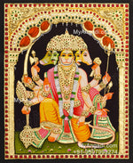 Panchamuga Hanuman Tanjore Painting