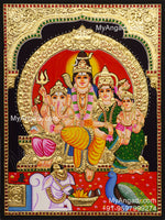 Shiva Family Tanjore Painting