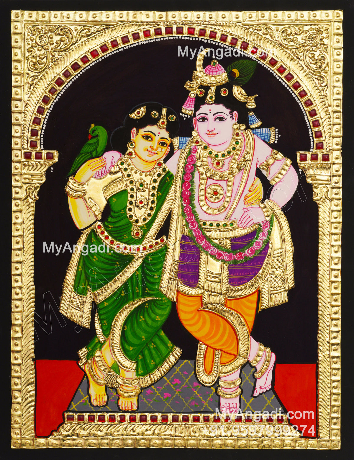 Radha Krishna Tanjore Paintings