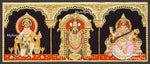 3 Panel Hanuman BalajiSaraswathi Tanjore Painting