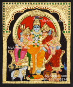 Shiva Family Tanjore Painting - Shiva Parivar