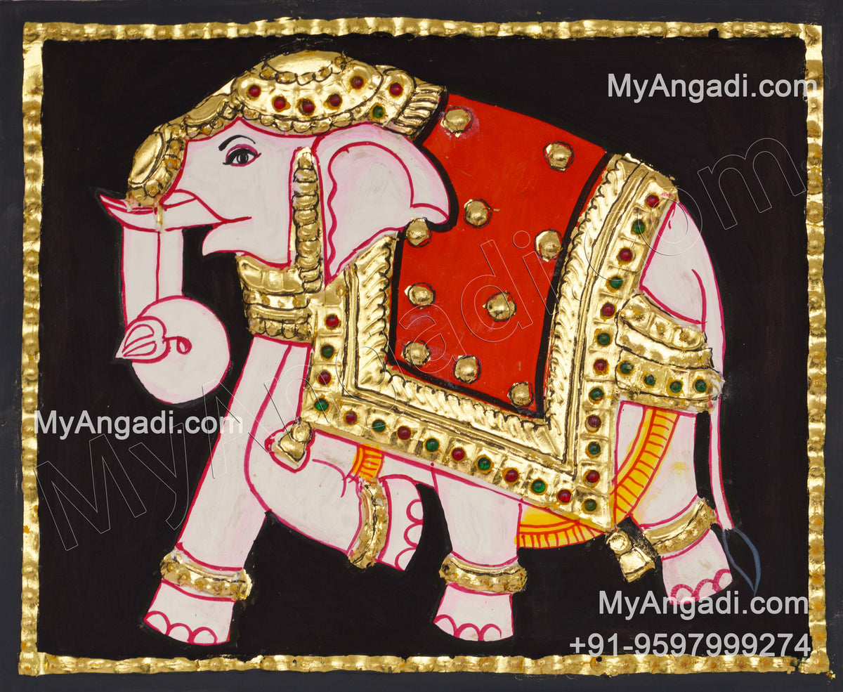 Elephant Tanjore Painting