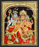 Shivan Family Tanjore Painting