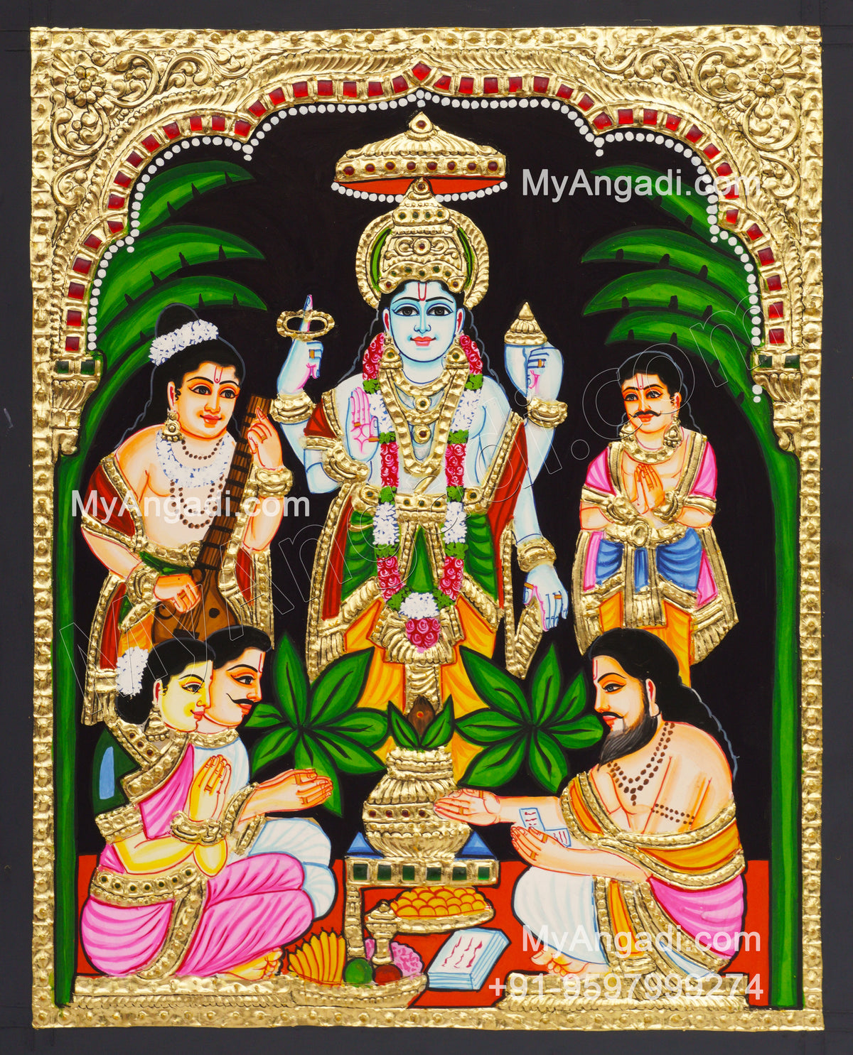 Sathya Narayana Swami Tanjore Painting