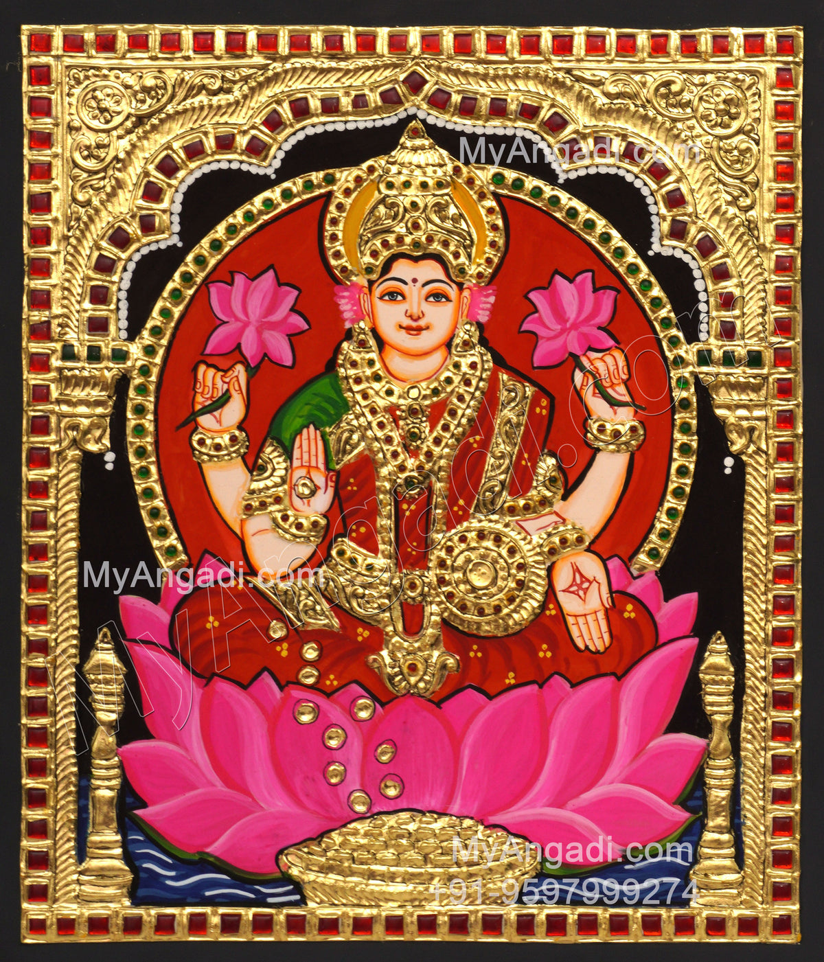Maha Lakshmi Tanjore Painting