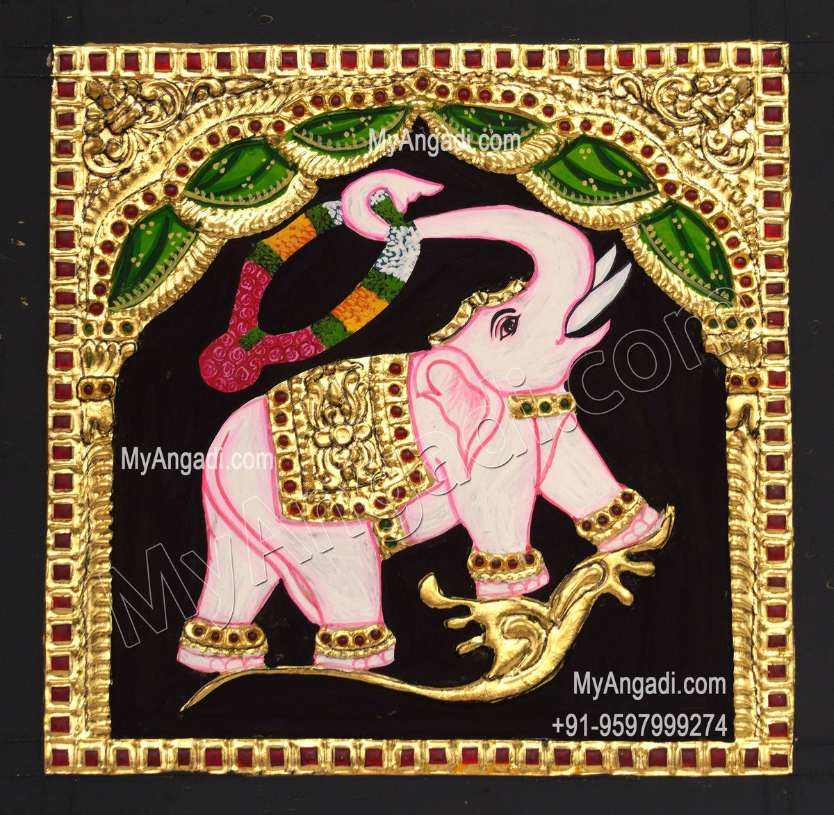 Elephant Tanjore Painting