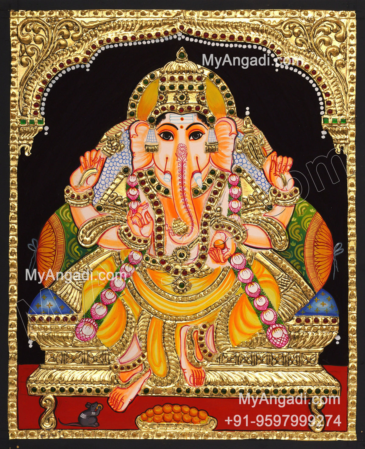 Ganapathi Tanjore Painting 