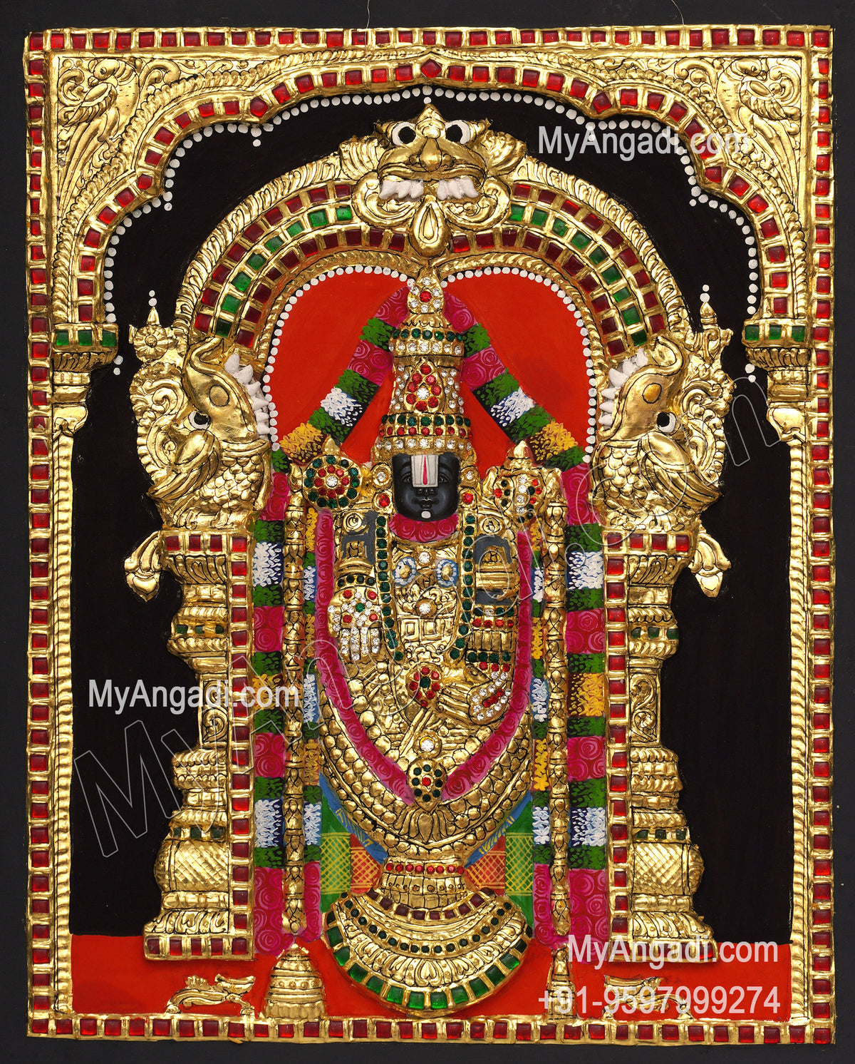 Balaji 3d Tanjore Painting