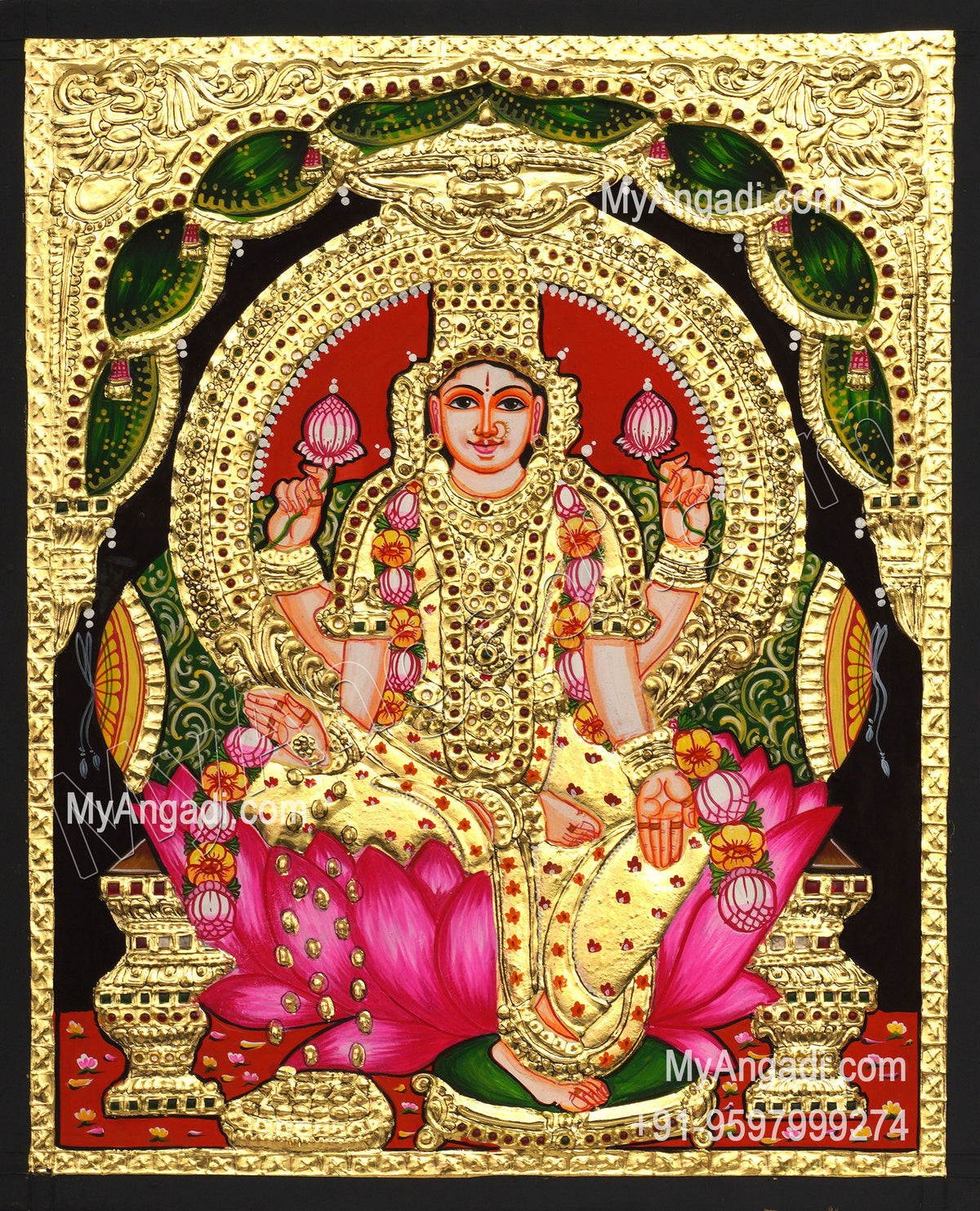 Aishwarya Lakshmi Tanjore Painting