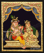 Jada Krishna Tanjore Painting, Krishna Tanjore Painting