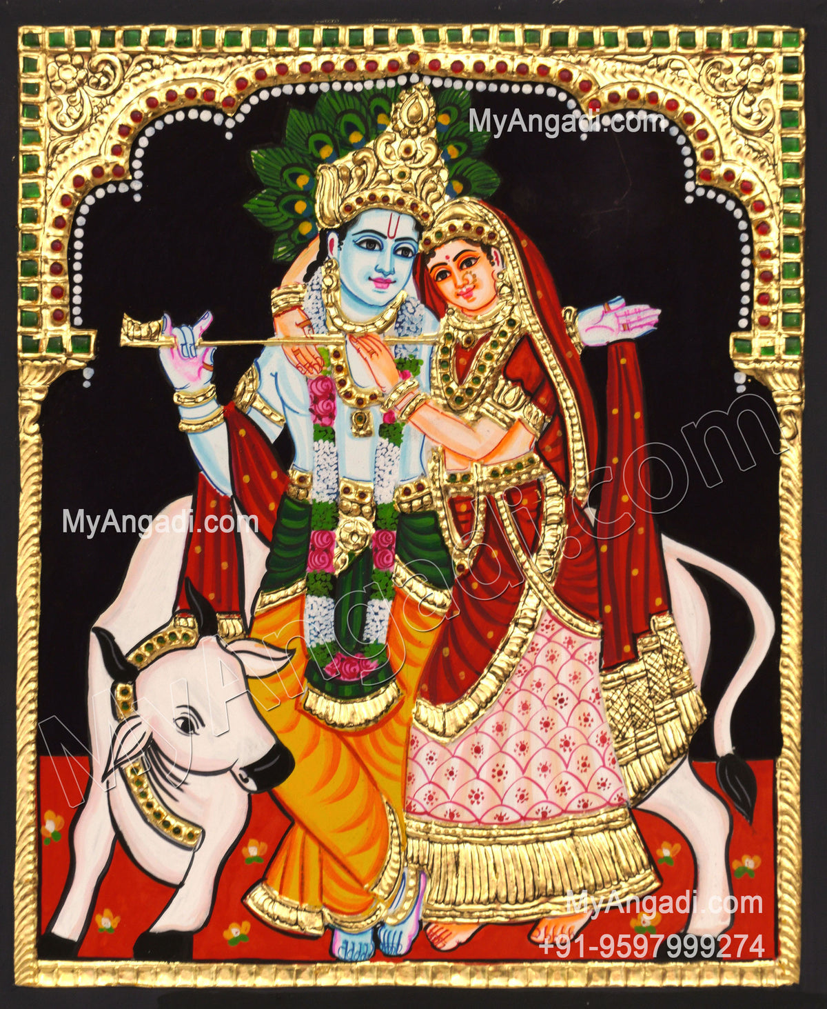 Radha Krishna Tanjore Paintings