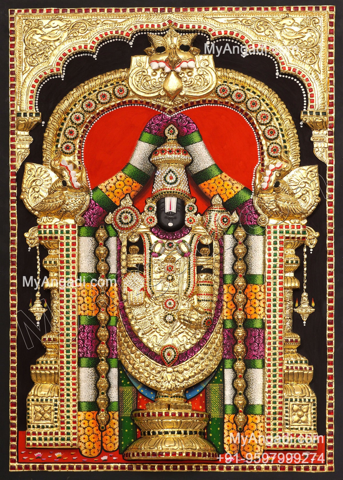 Balaji 3d Tanjore Painting