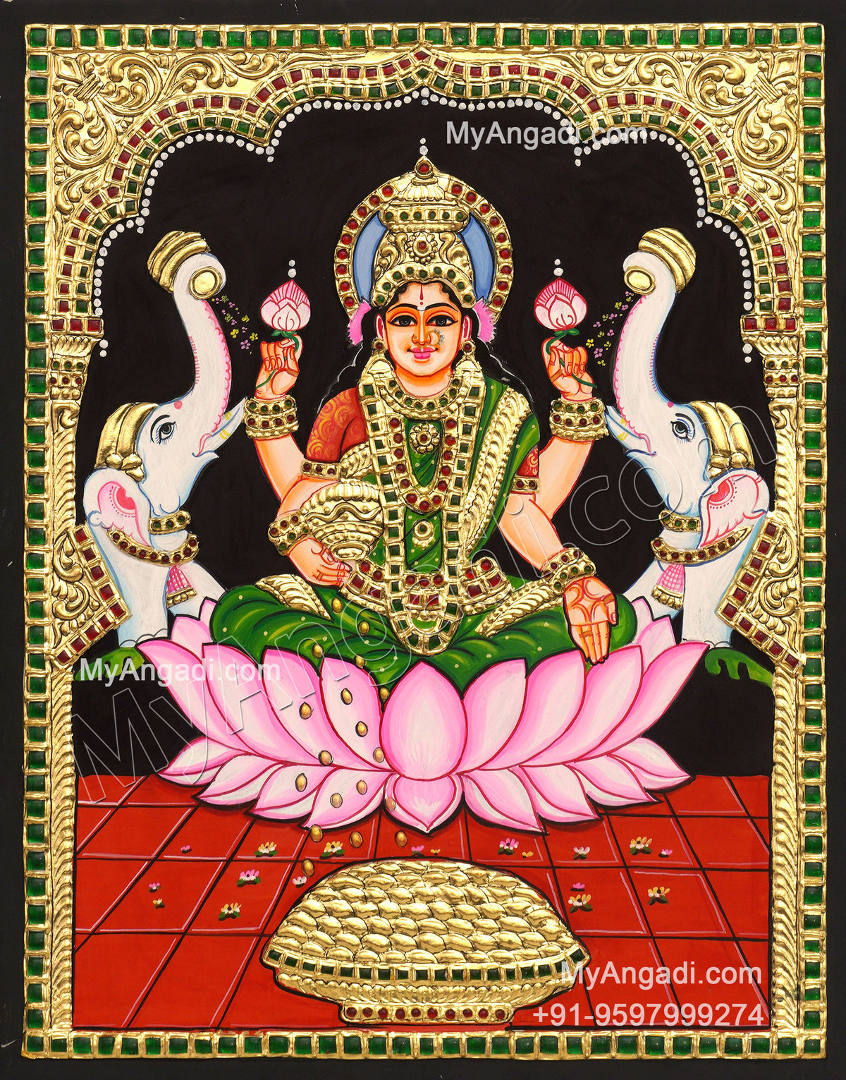 Gajalakshmi Tanjore Paintings
