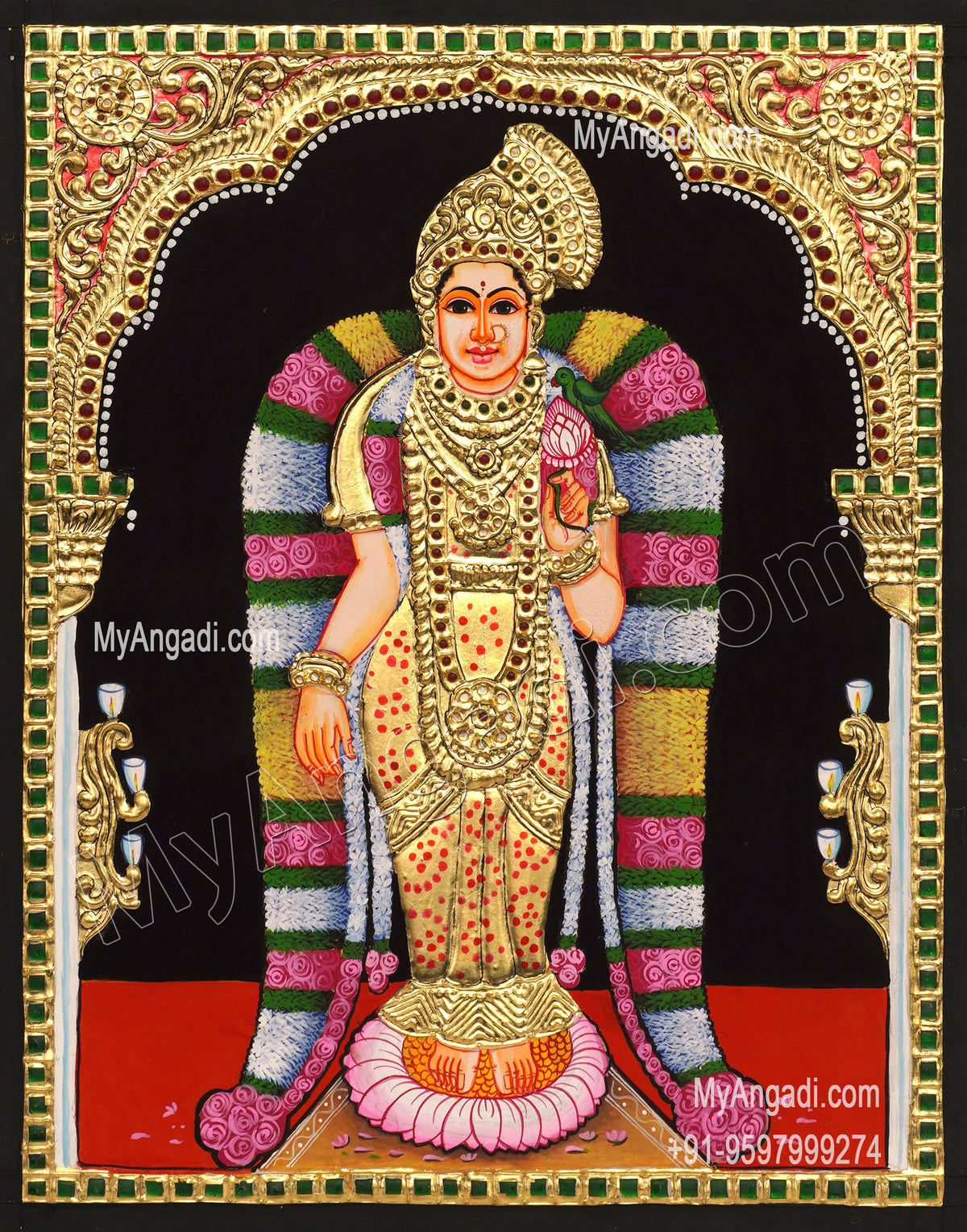 Andal Tanjore Painting