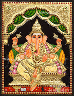 Ganesha 2D Tanjore Painting