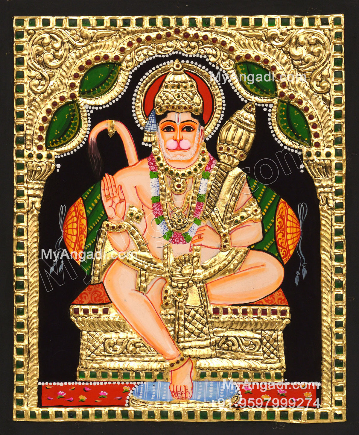 Hanuman Tanjore Painting