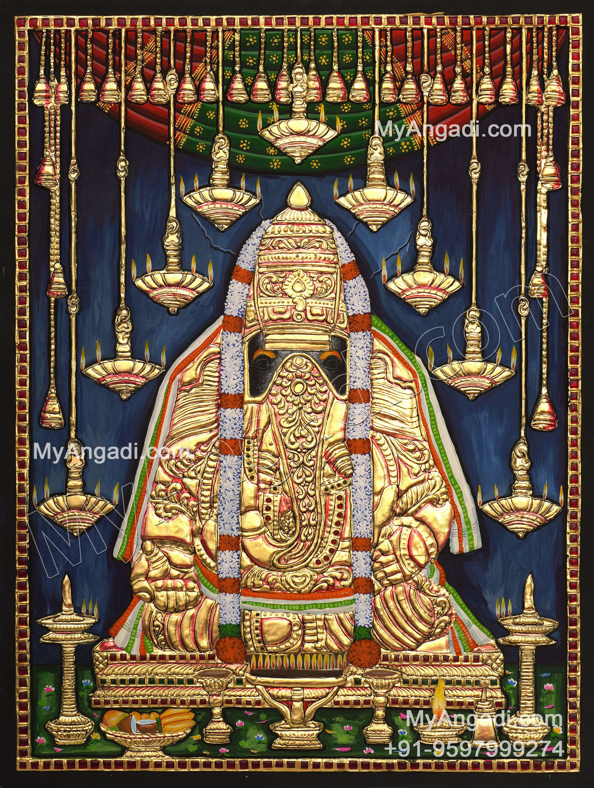 Karpaga Vinayagar Tanjore Painting