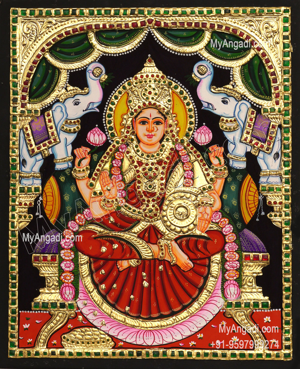 Gajalakshmi Tanjore Paintings