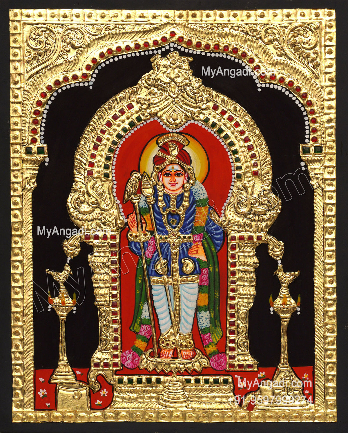 PalaniMurugan Tanjore Painting