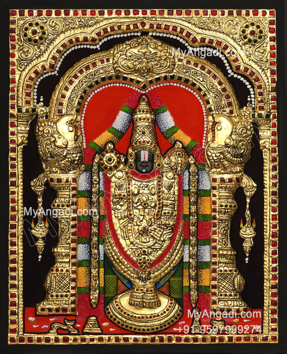 Balaji 3d Tanjore Painting