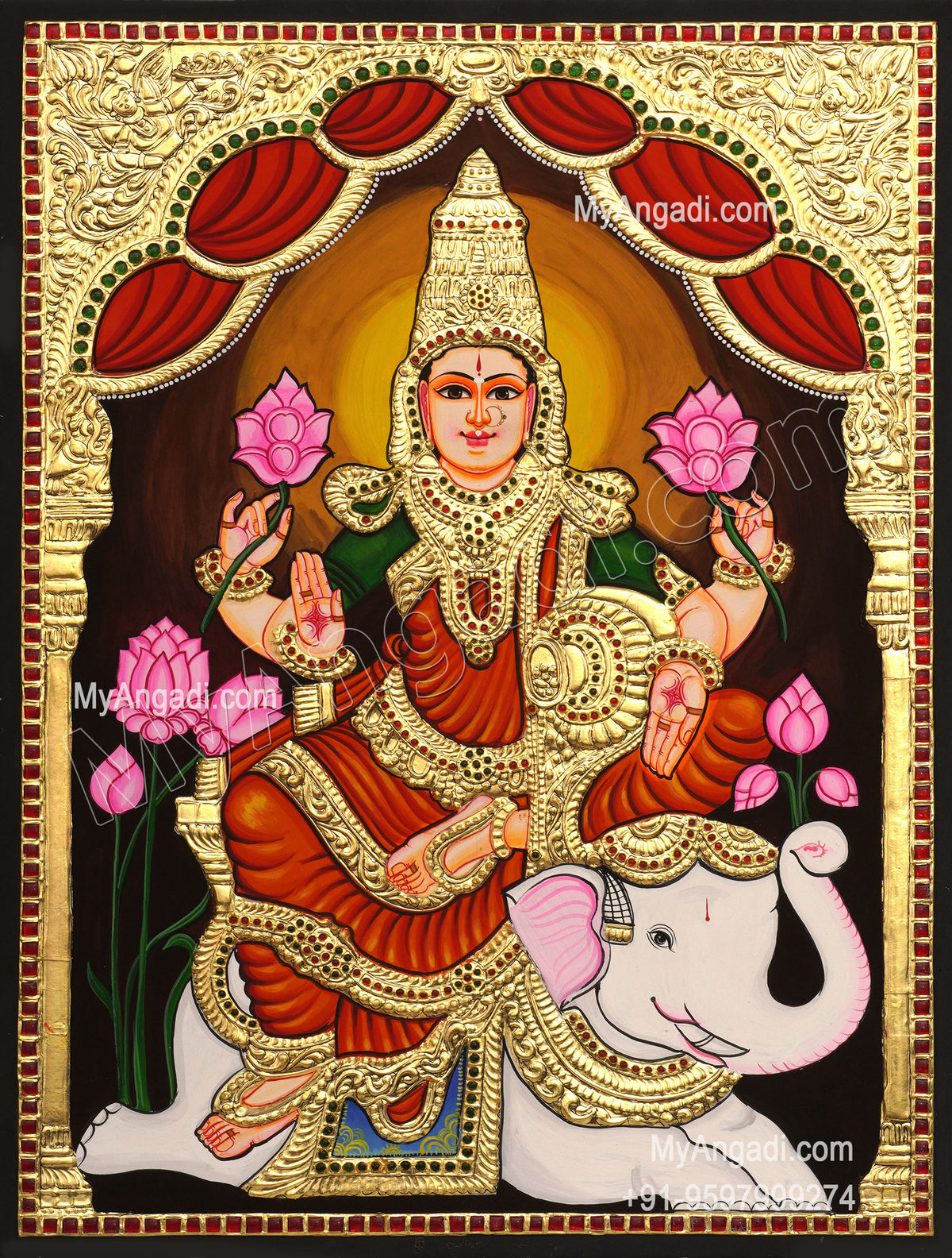 Gajalakshmi Tanjore Paintings
