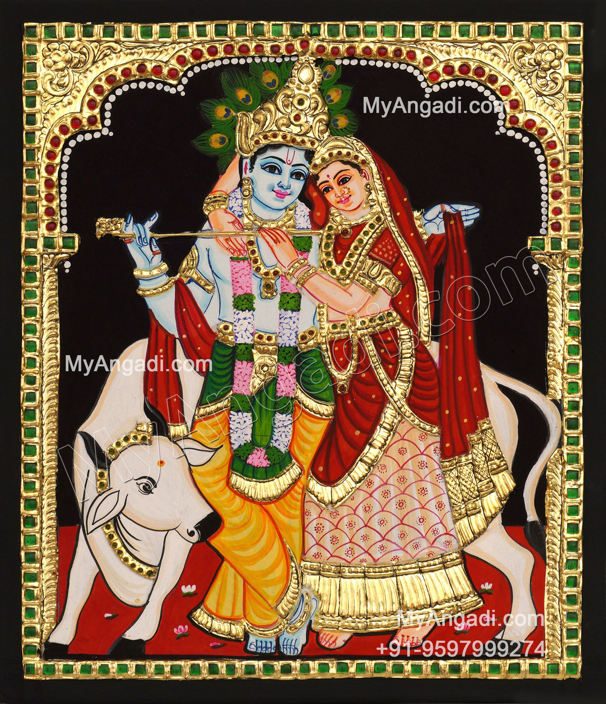 Radha Krishna Tanjore Paintings