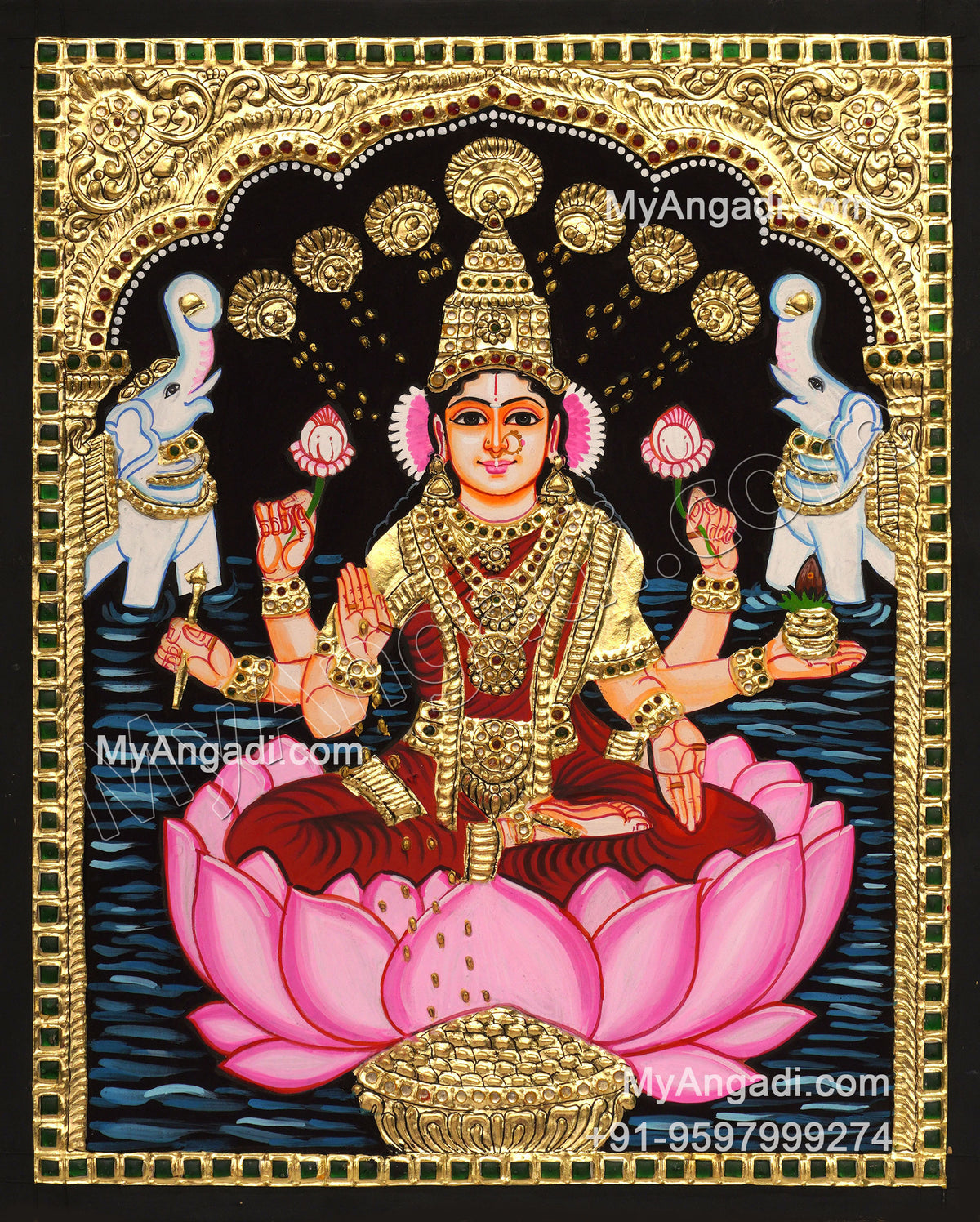Gajalakshmi Tanjore Paintings