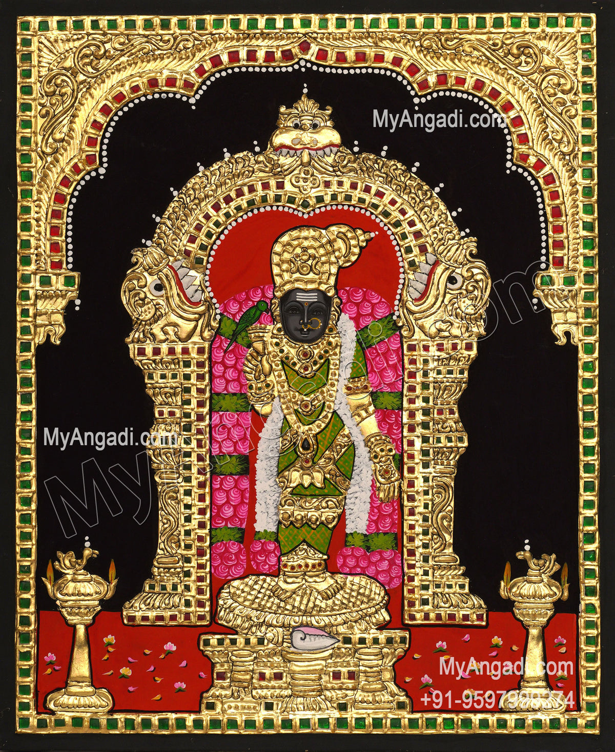 Meenakshi Amman Tanjore Painting