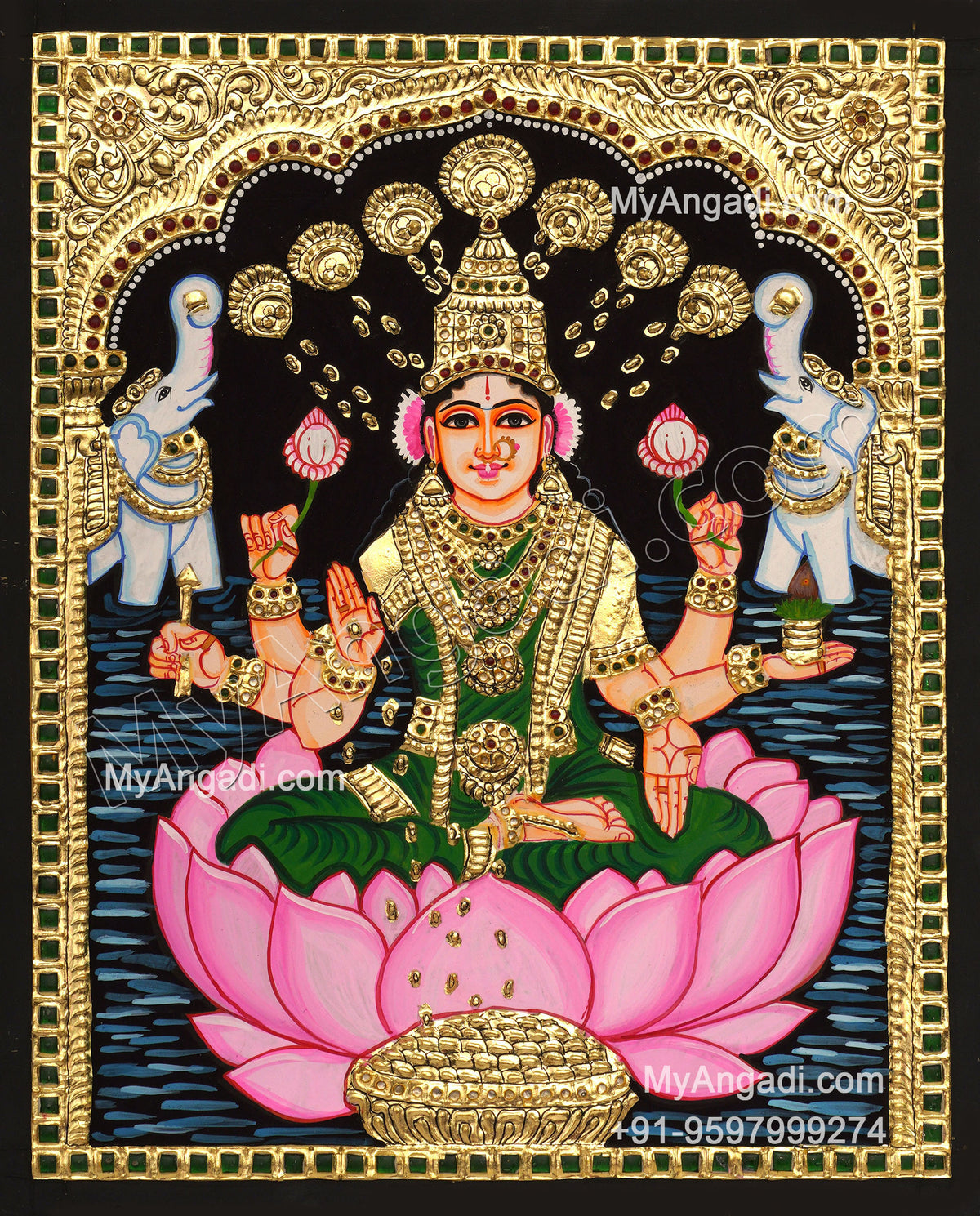 Gajalakshmi Tanjore Paintings
