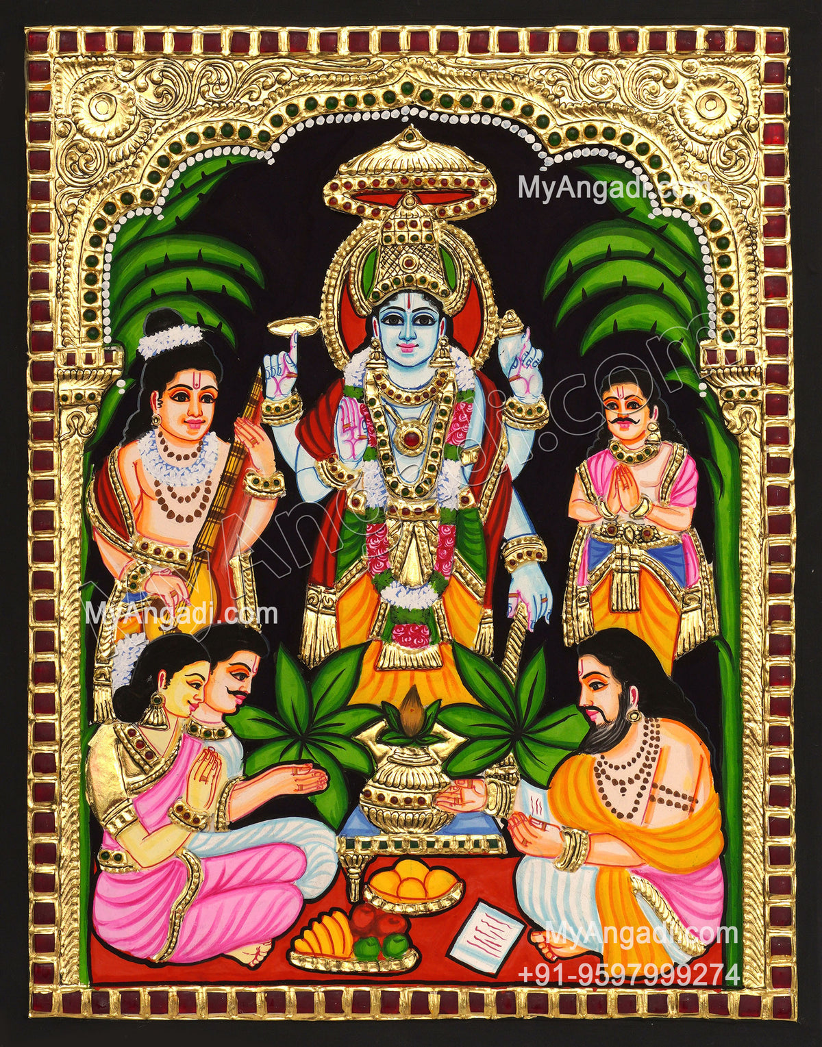 Sathyanarayana Tanjore Painting