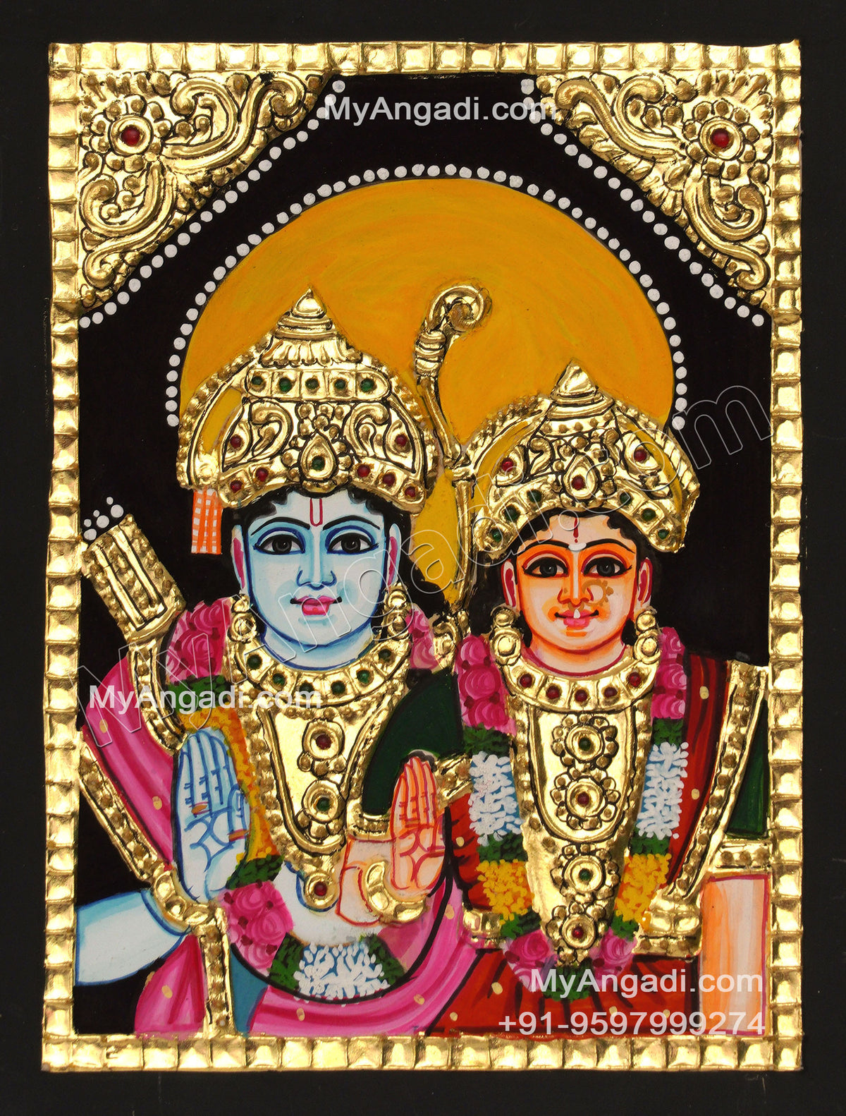Ram Sita Tanjore Painting