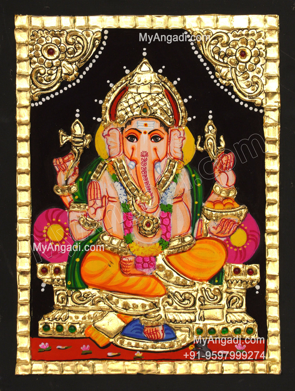 Ganesha Small Tanjore Painting