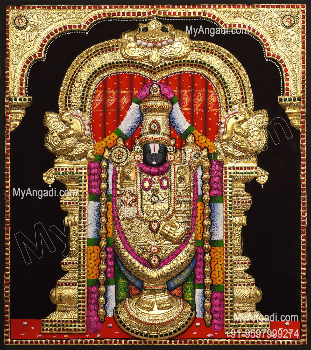 3D Balaji Tanjore Painting
