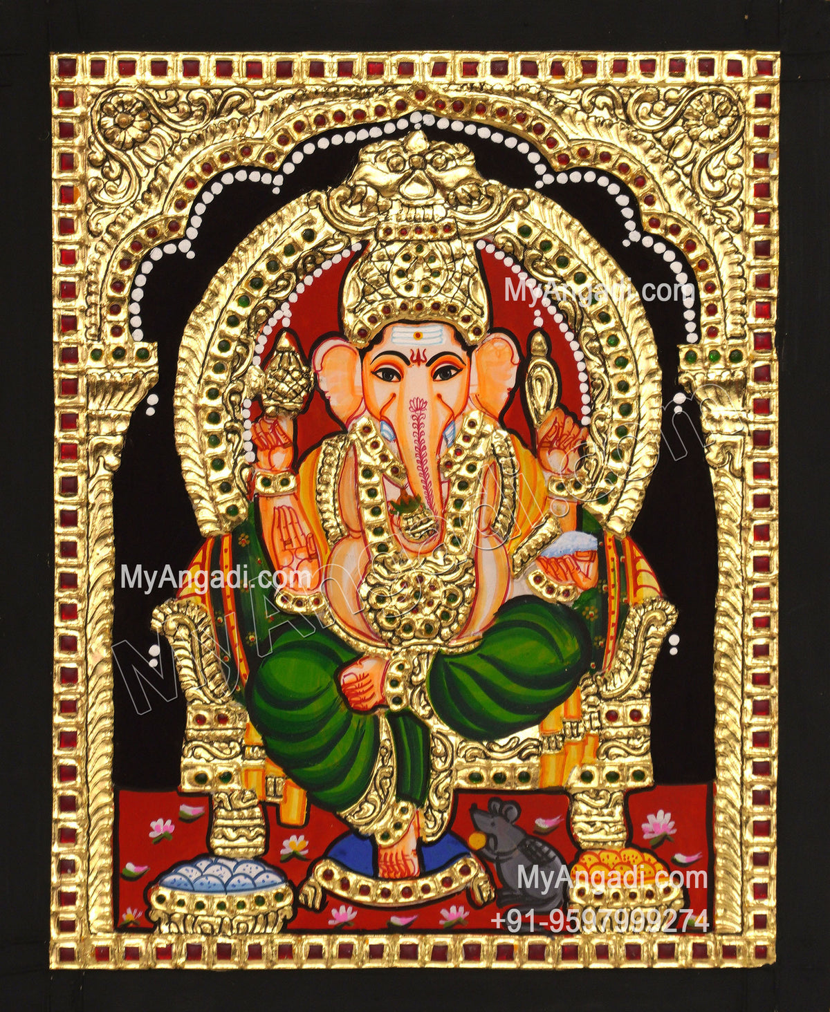 Ganapathi Tanjore Painting 