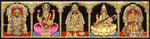 5 PanelTanjore Painting