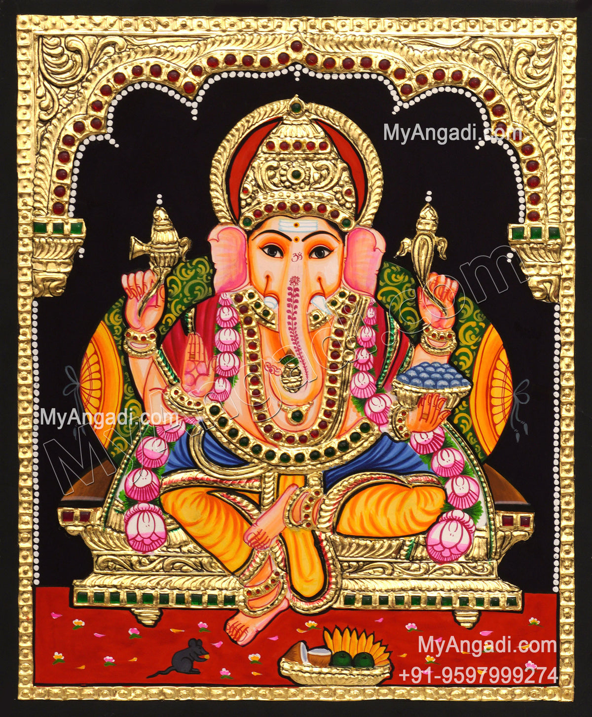 Ganapathi Tanjore Painting 