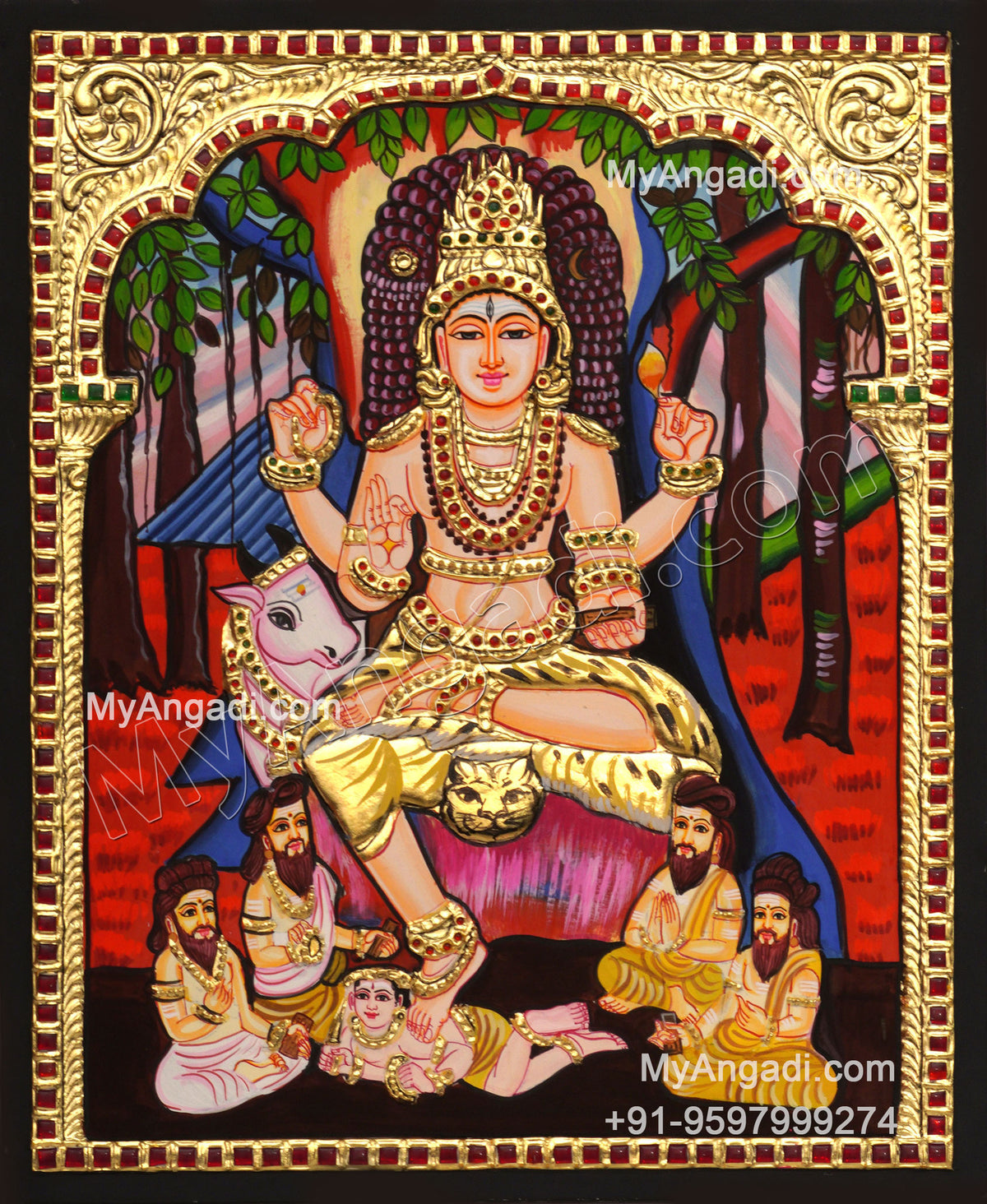 Dakshinamurthi Tanjore Painting