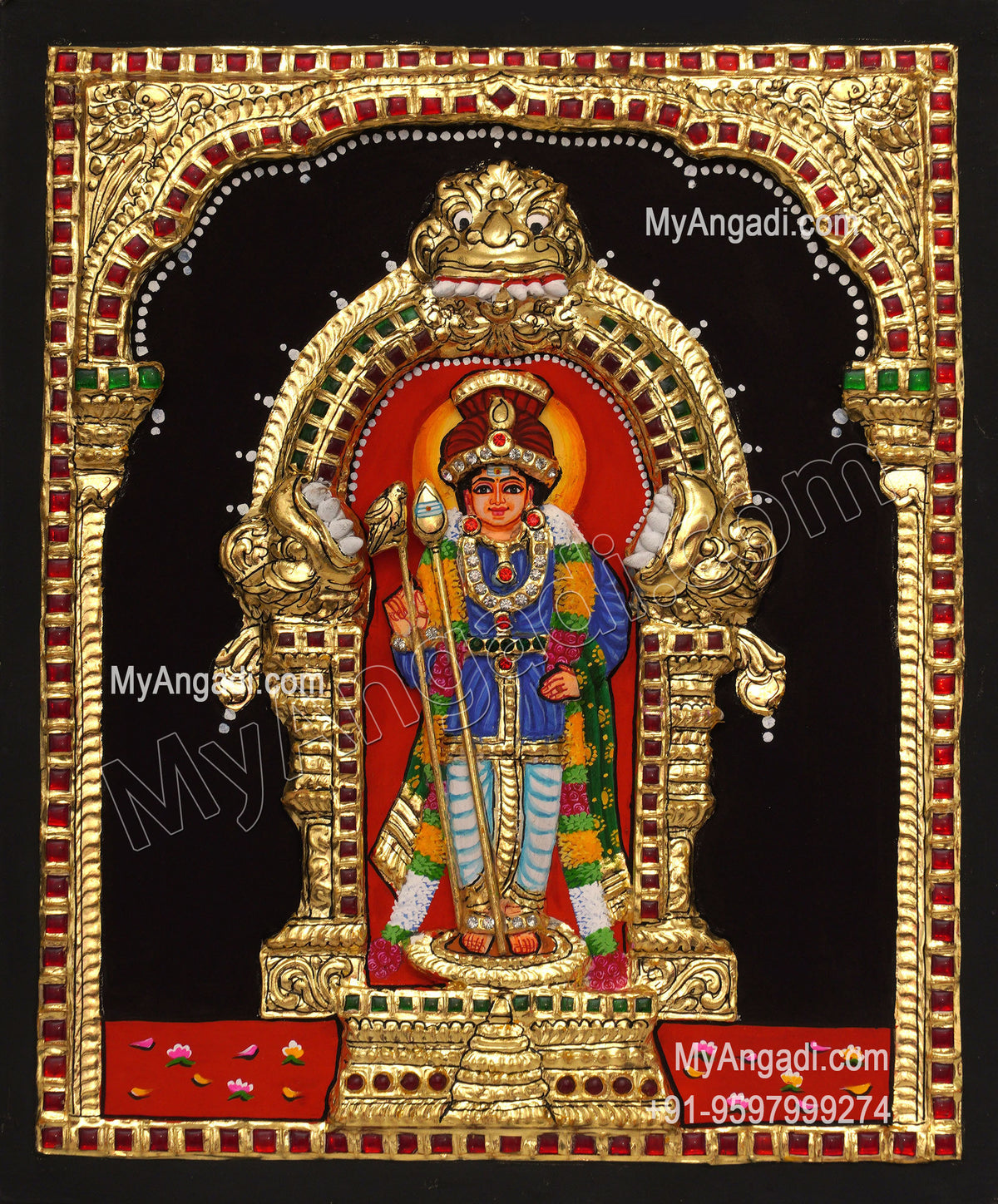 Murugan 3D Tanjore Painting