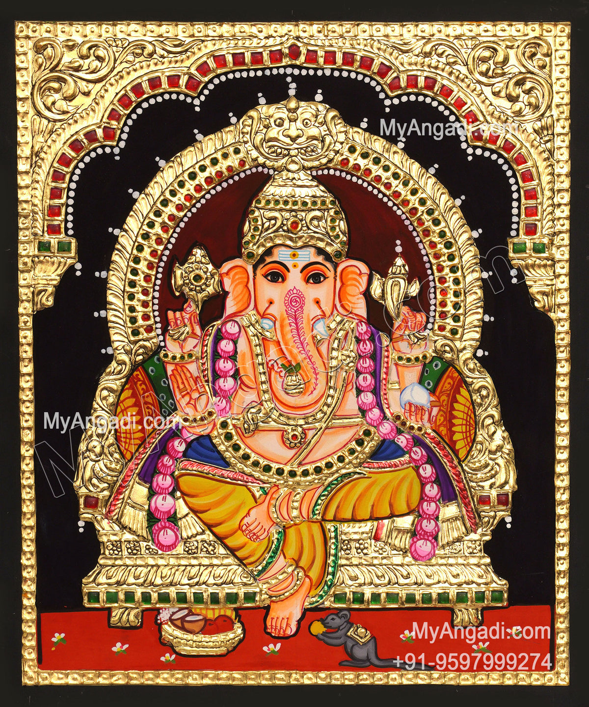Ganapathi Tanjore Painting 
