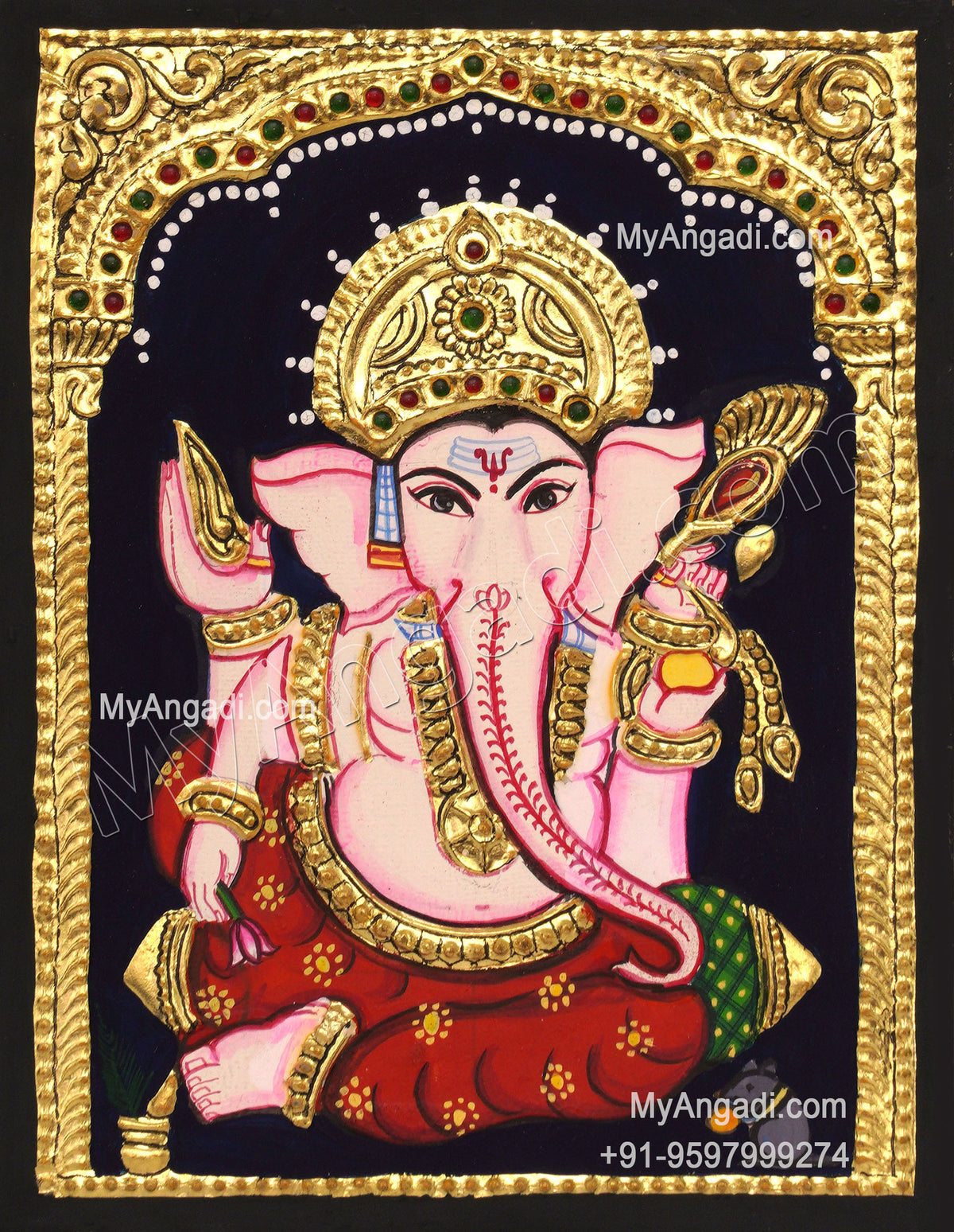 Ganesha Small Tanjore Painting