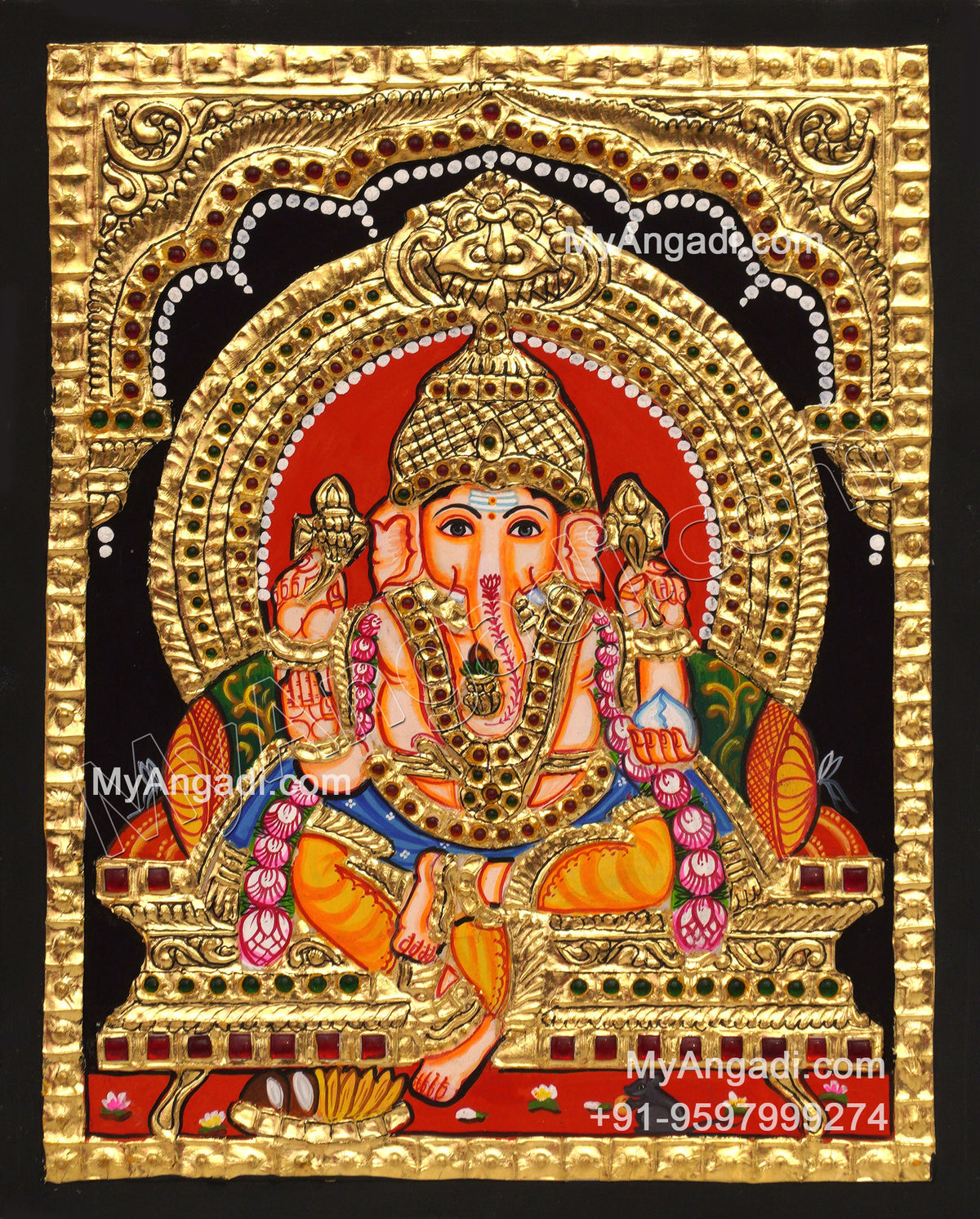 Ganapathi Tanjore Painting Tanjore Painting