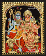 Siva Family Tanjore Painting
