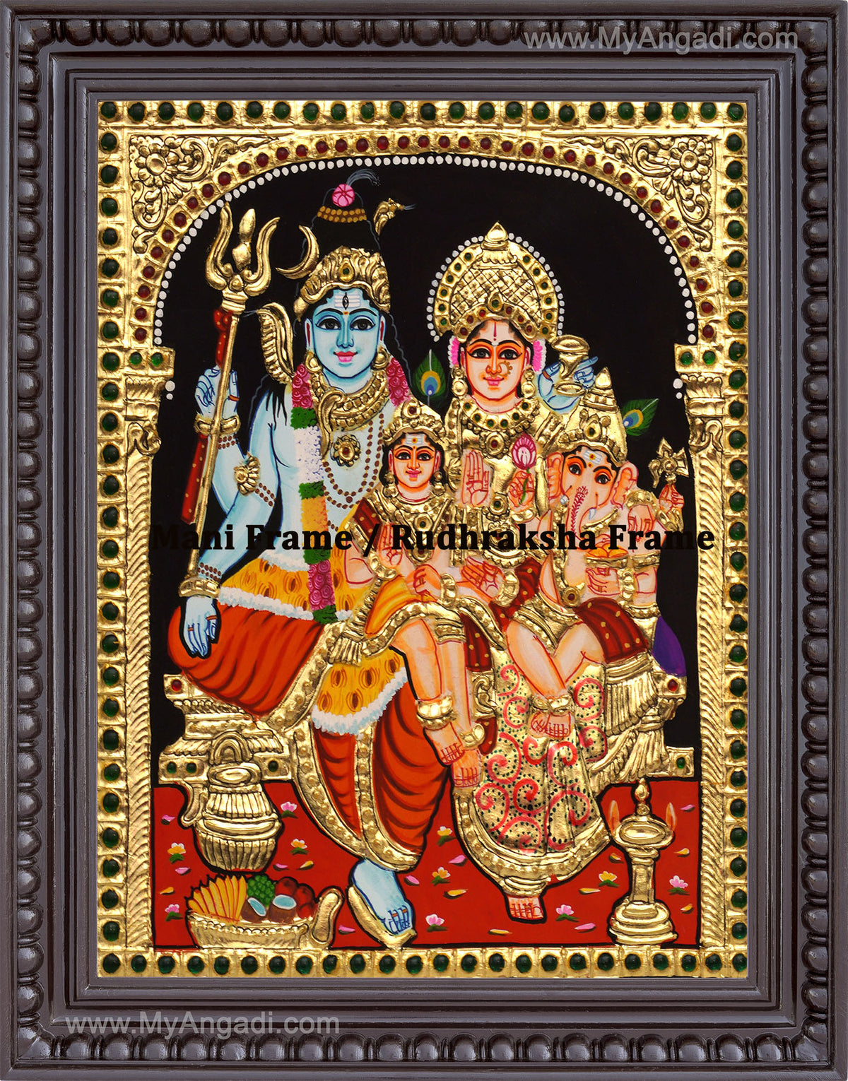Siva Family Tanjore Painting