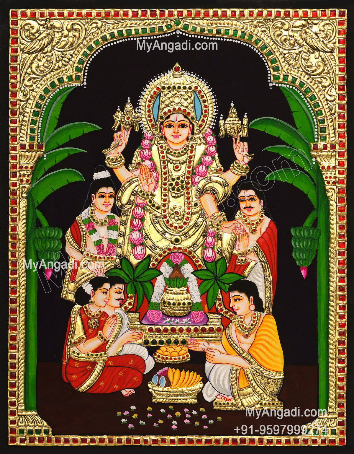 Sathya Narayana Swami Tanjore Painting