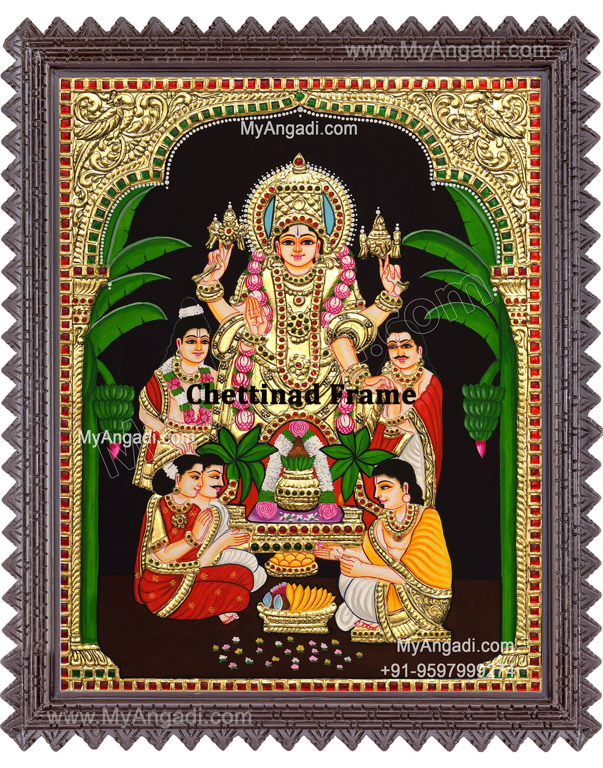 Sathya Narayana Swami Tanjore Painting