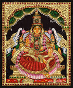 Gajalakshmi 3d Embossed Tanjore Painting