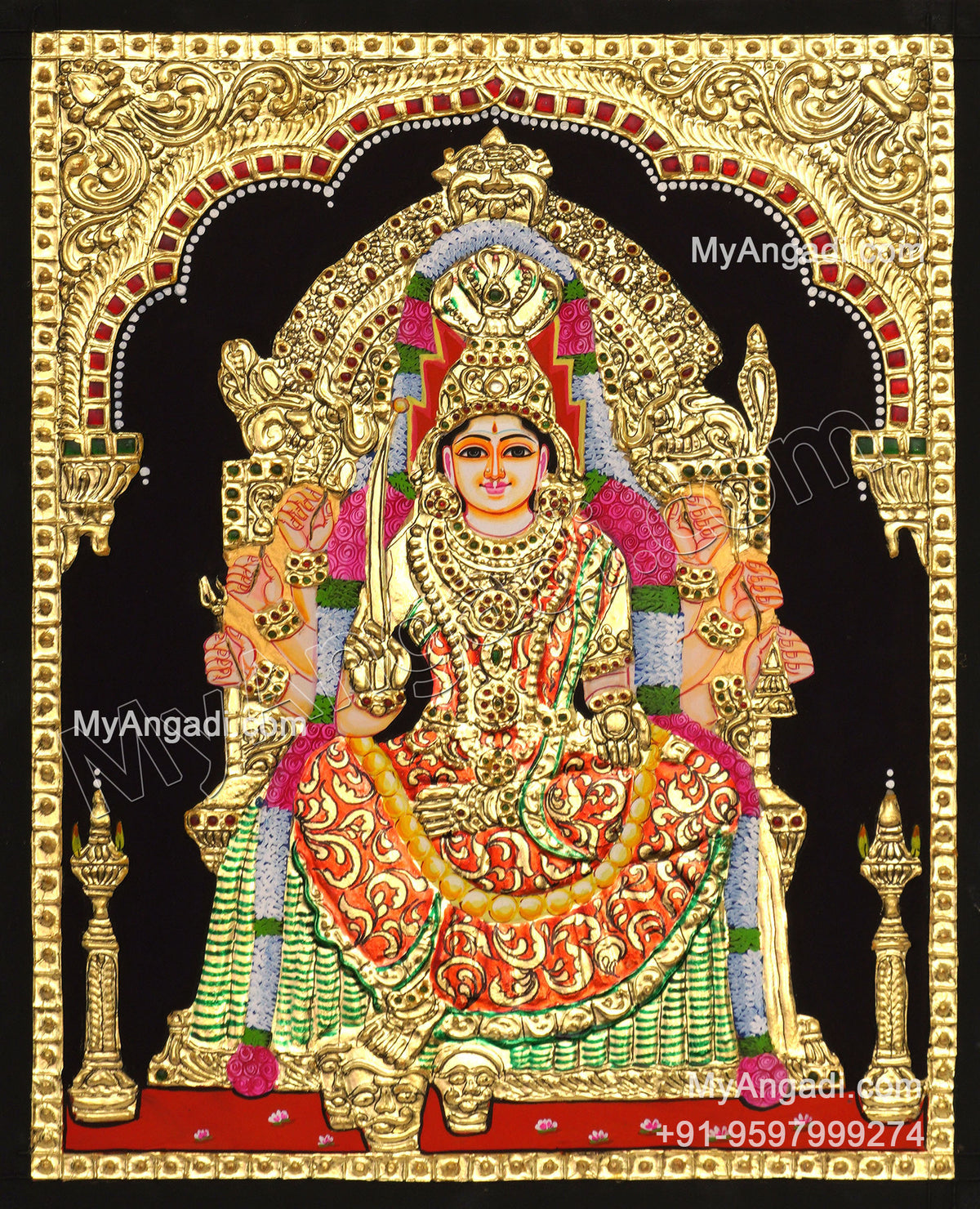 Samayapura Mariamman Tanjore Painting