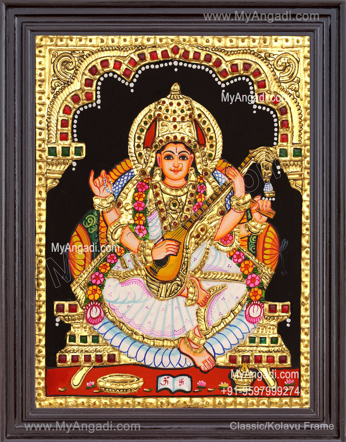 Saraswathi Tanjore Painting