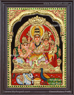 Shivan Family Tanjore Painting