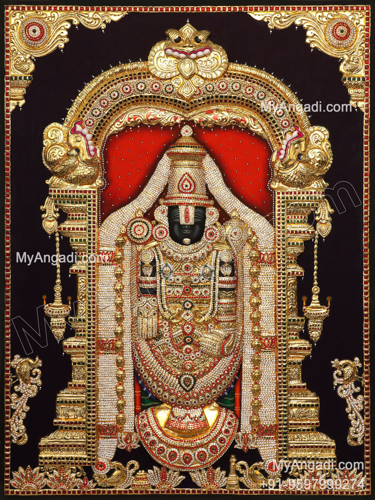 3D Balaji Tanjore Painting
